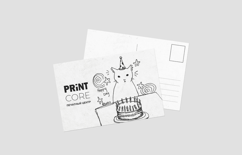 Открытки двухсторонние стандартные