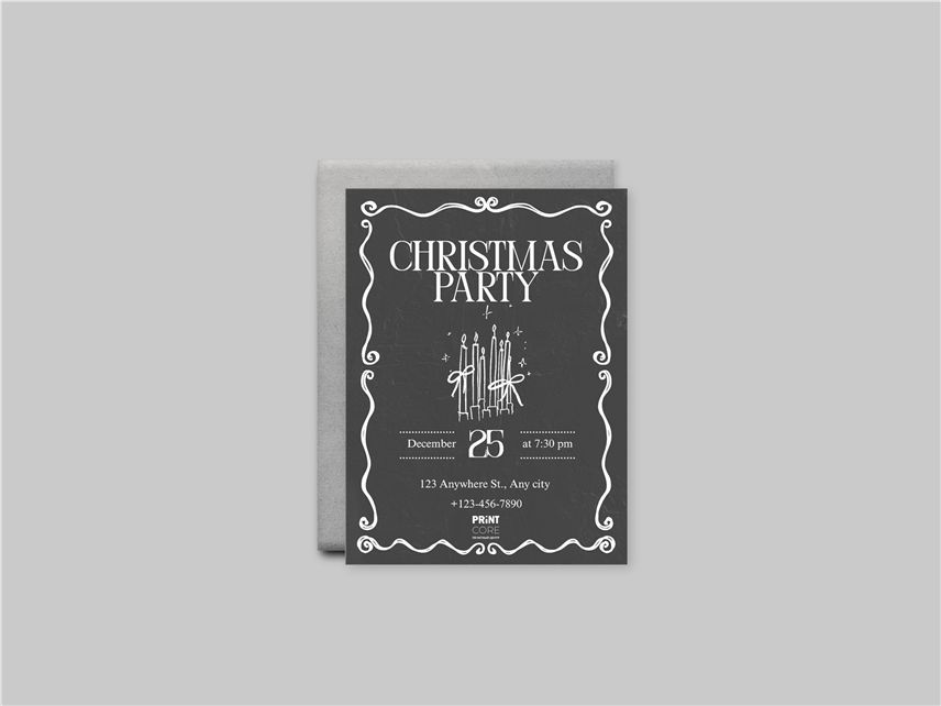 Пригласительные на темной бумаге