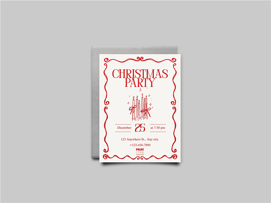 Пригласительные односторонние