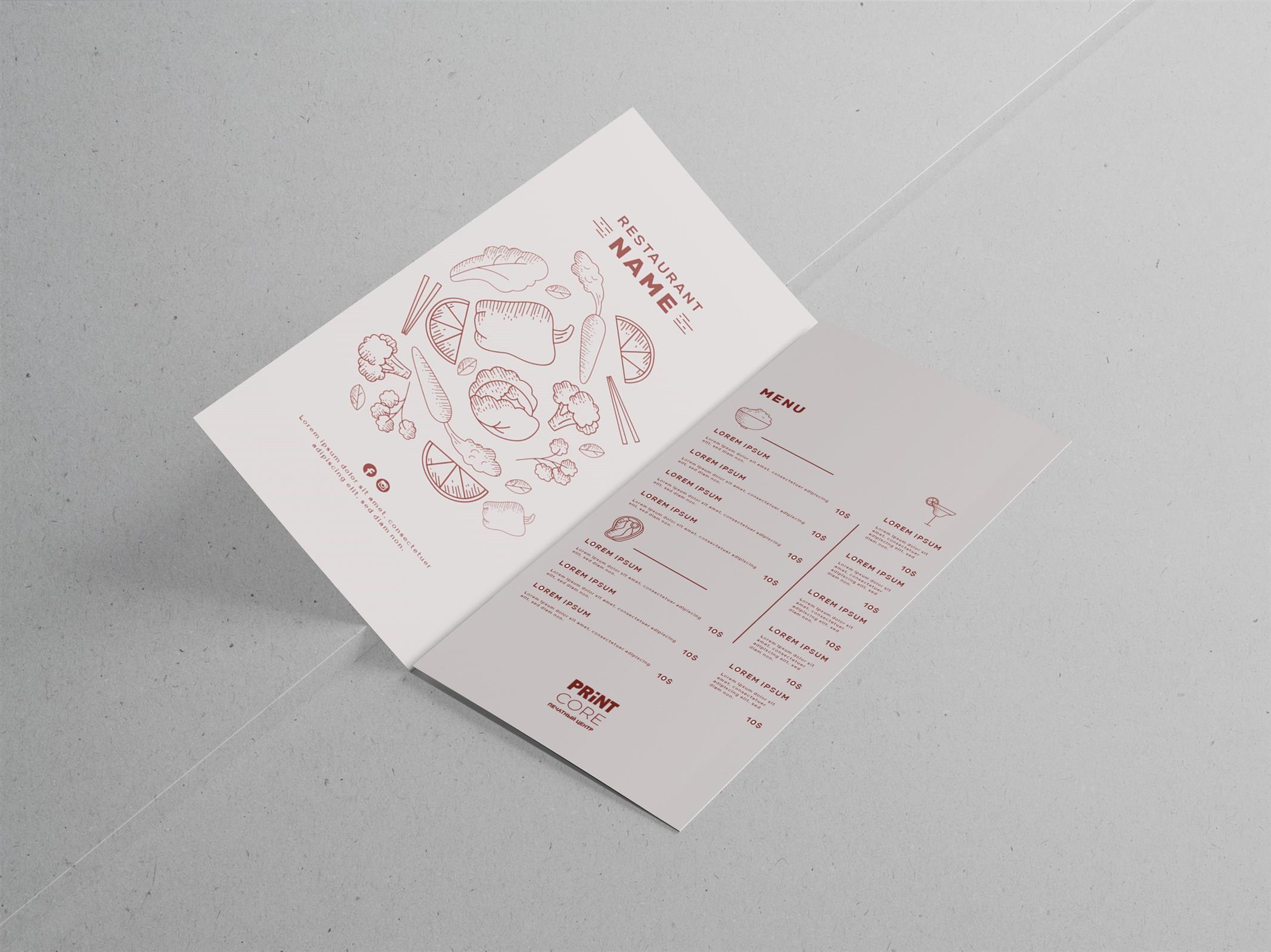 Меню с 1 сложением